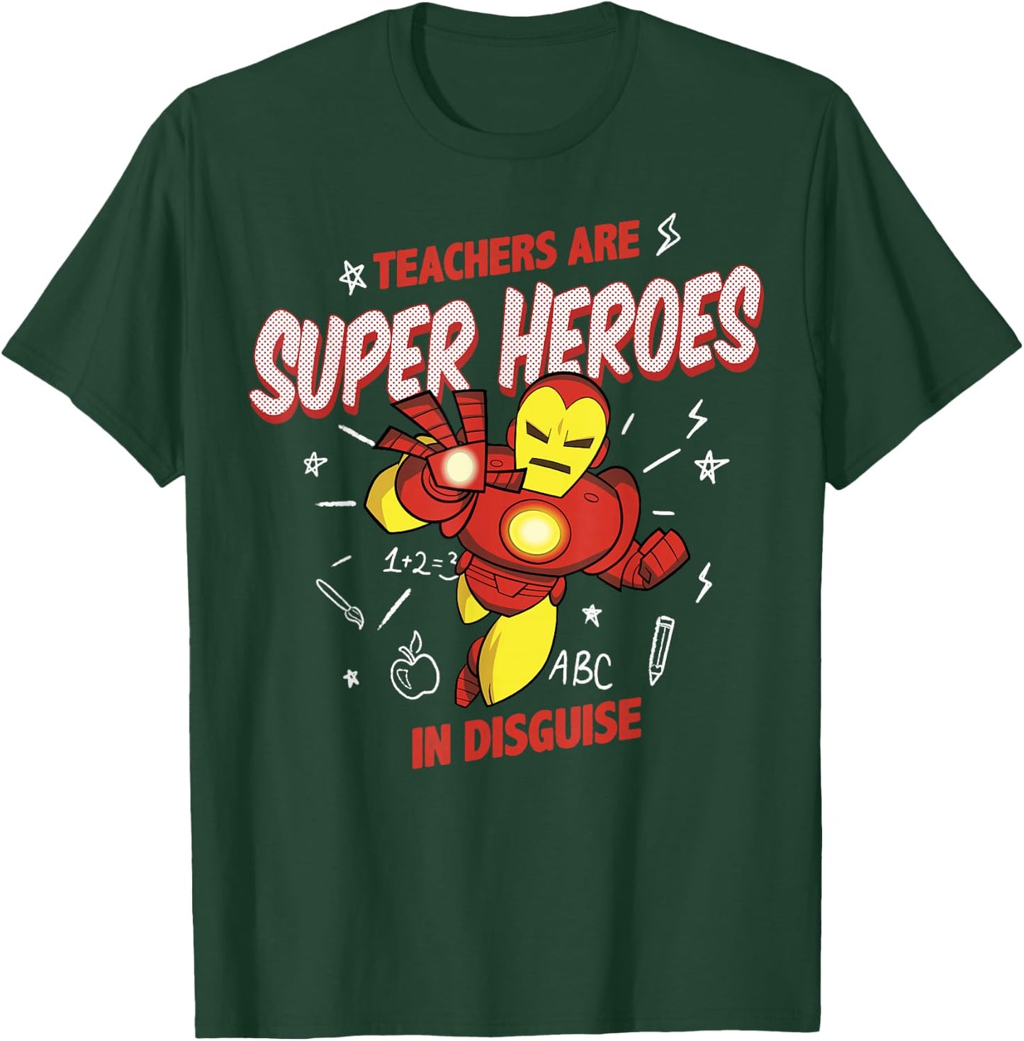 Marvel Iron Man Teachers Are Super Heroes T-Shirt - T-Shirt | Forest