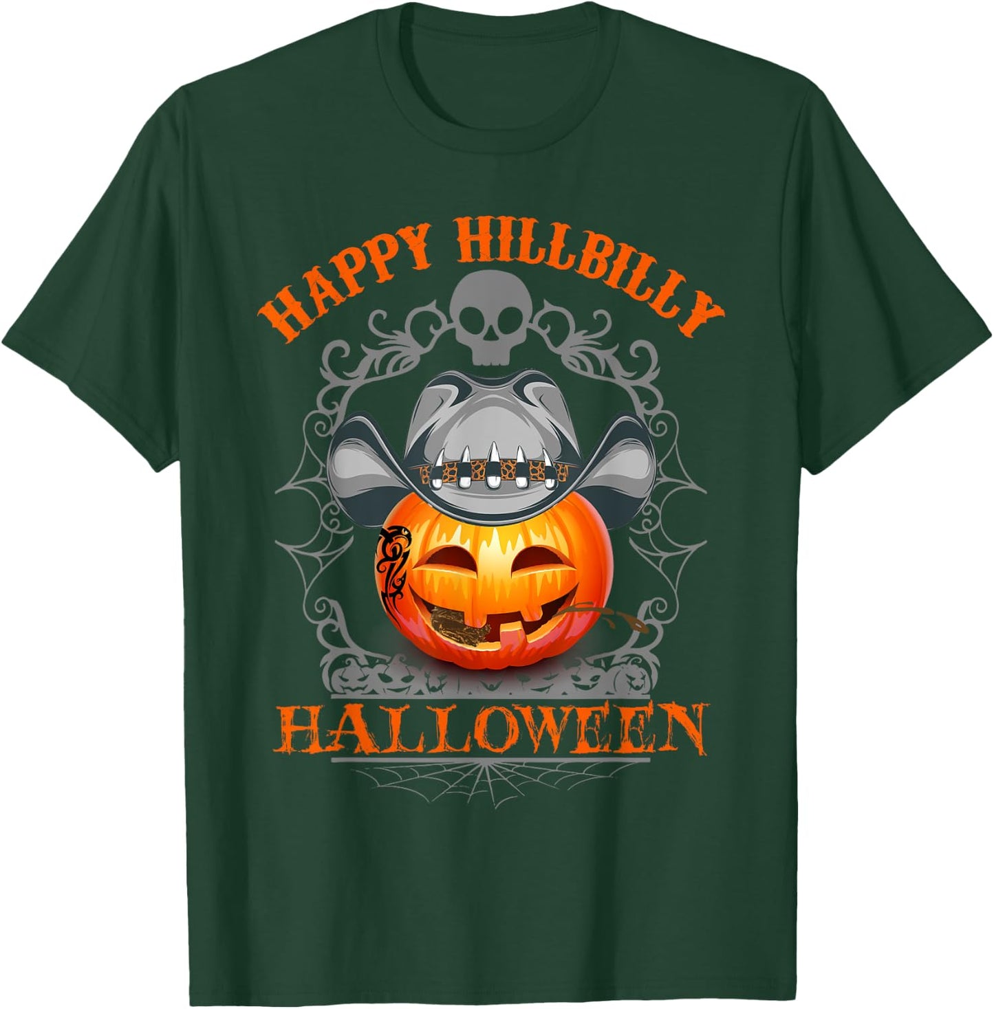 Hillbilly Pumpkin Halloween Lover Cute Birthday Gift Shirt T-Shirt - T-Shirt | Forest