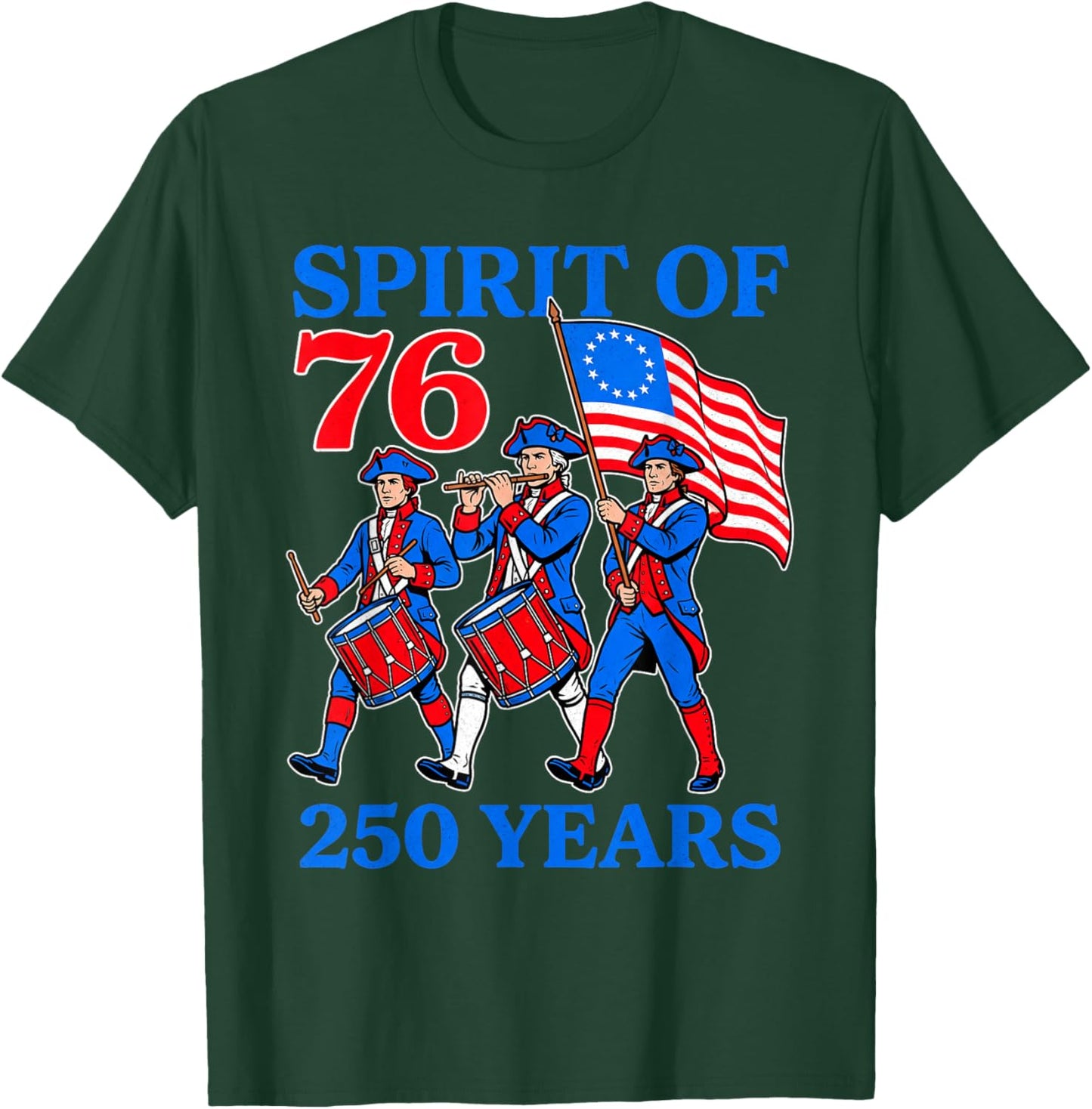 Spirit of 76 Vintage 4th of July T-Shirt - T-Shirt | Forest