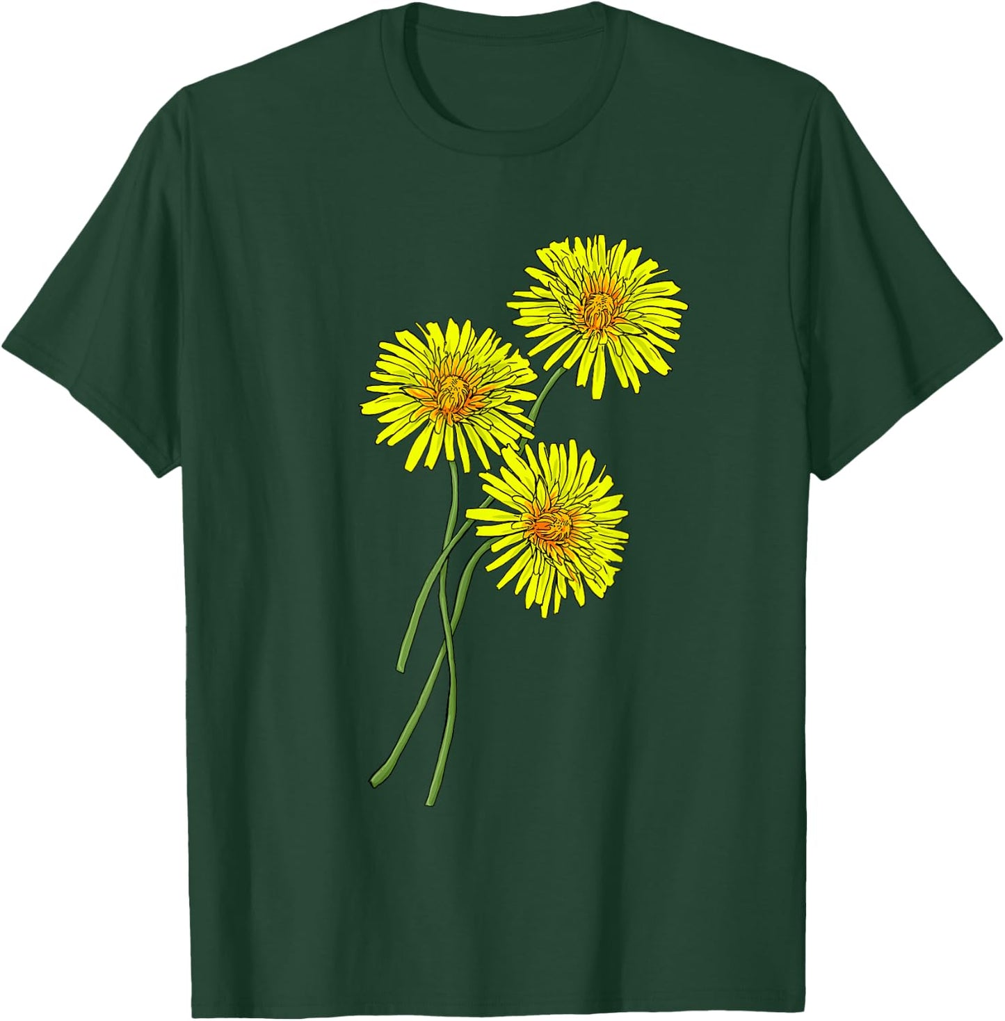 Dandelion & Thistle Bouquet Gift yellow Flowers Friends T-Shirt - T-Shirt | Forest