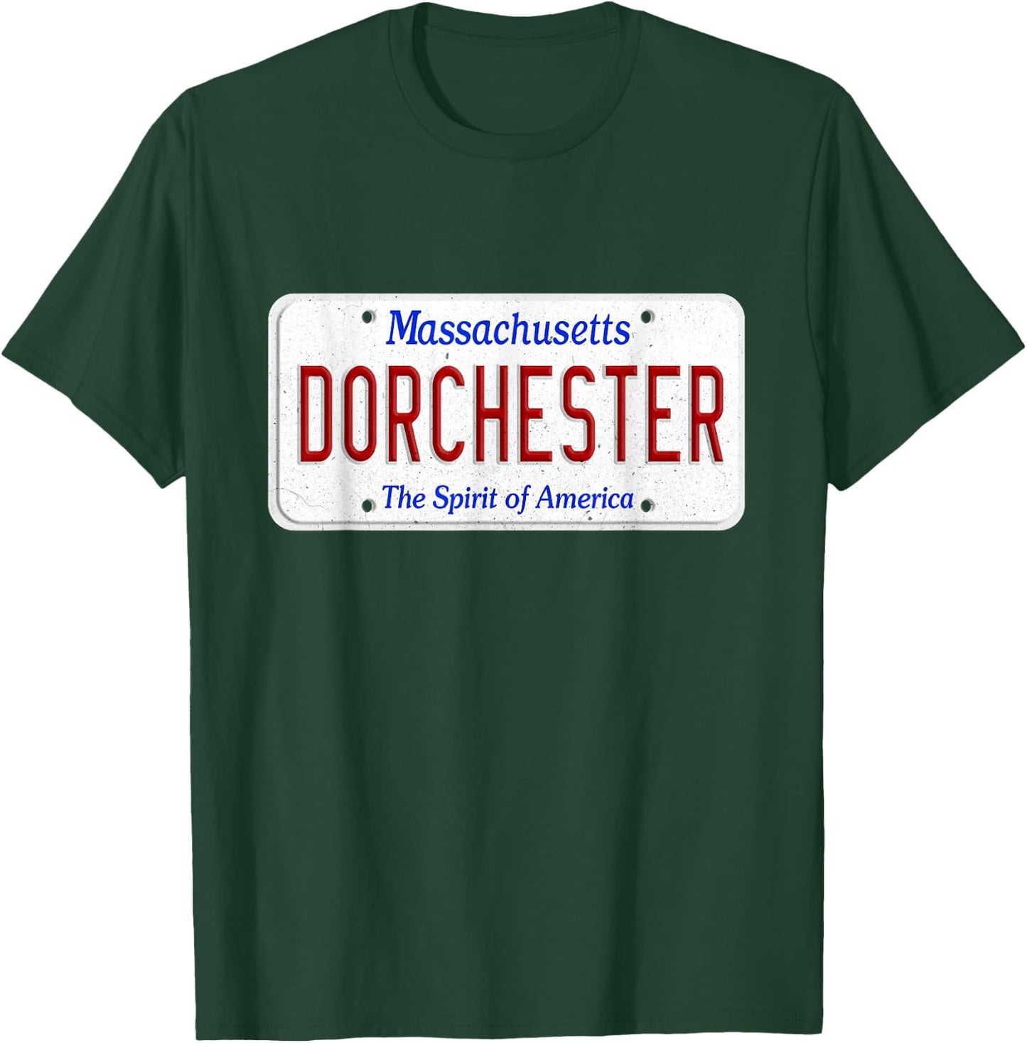Dorchester South Boston Massachusetts License Plate Southie T-Shirt - T-Shirt | Forest