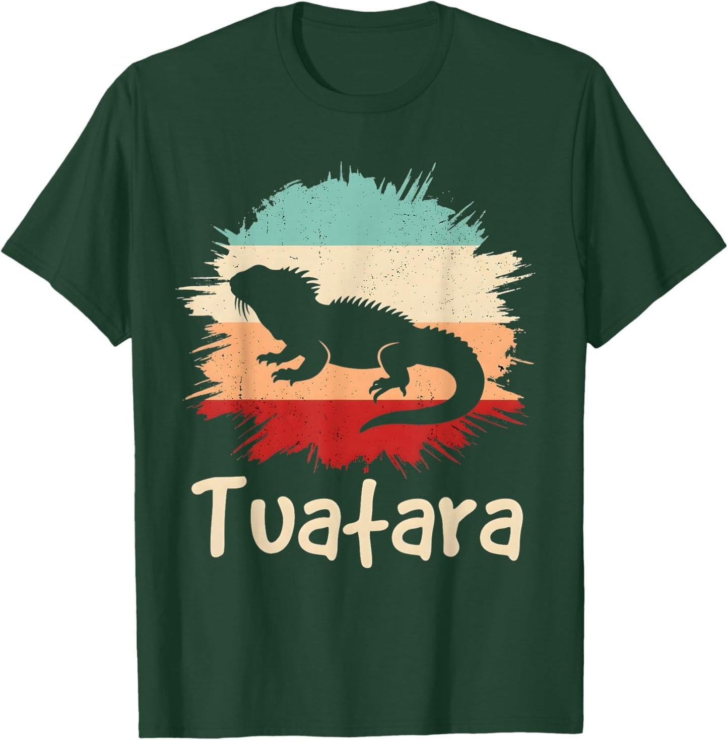 Retro Tuatara T-Shirt - T-Shirt | Forest