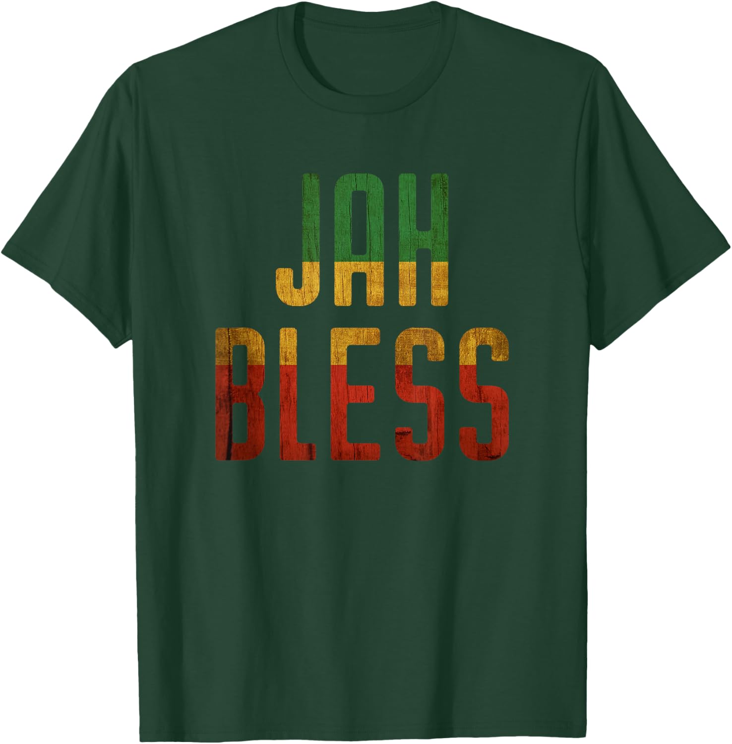 Jah Bless Rasta T Shirt Jamaica Roots Rock Reggae T-Shirt - T-Shirt | Forest