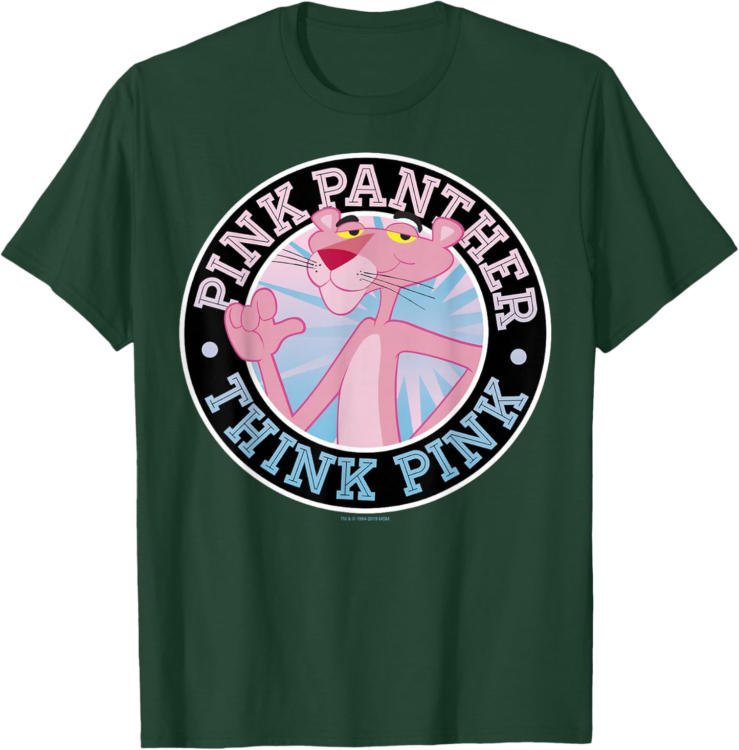 Pink Panther Think Pink Circle Portrait Small T-Shirt - T-Shirt | Forest
