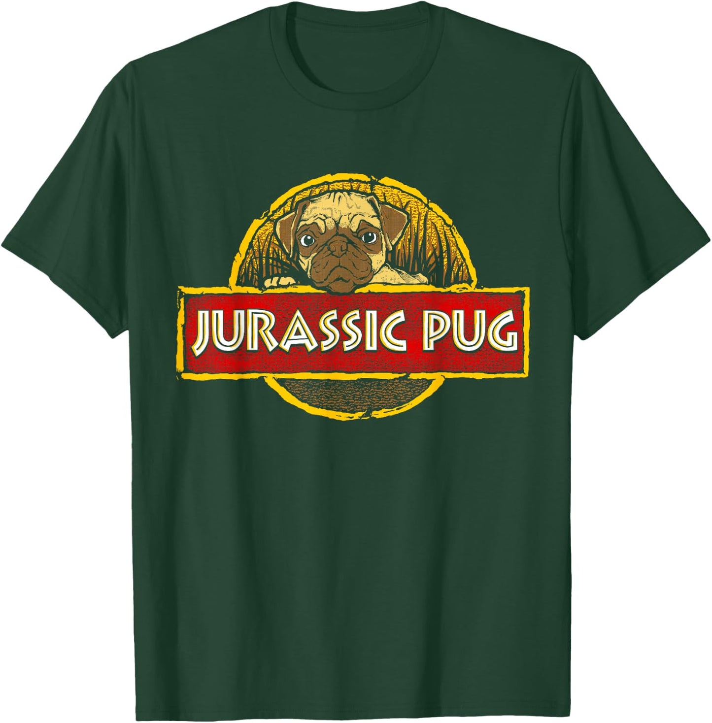 Funny Dog Jurassic Pug T Shirt T-Shirt - T-Shirt | Forest