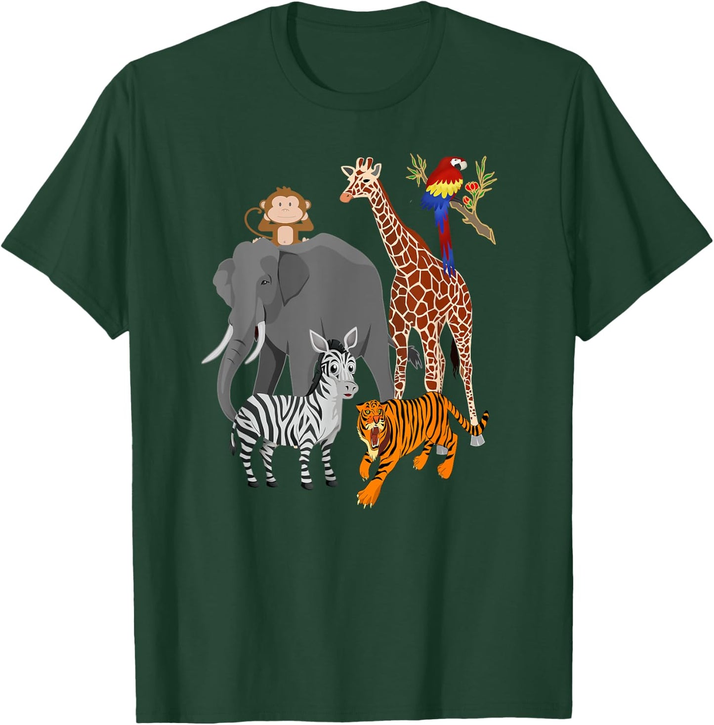 Zoo Animals Shirt Wildlife Birthday Party A Day At The Zoo T-Shirt - T-Shirt | Forest