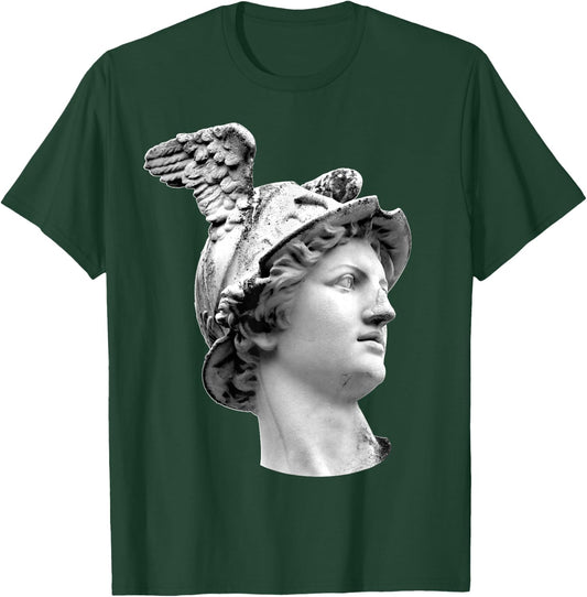 Hermes Mercury Statue Mythology Ancient Greek God T-Shirt - T-Shirt | Forest