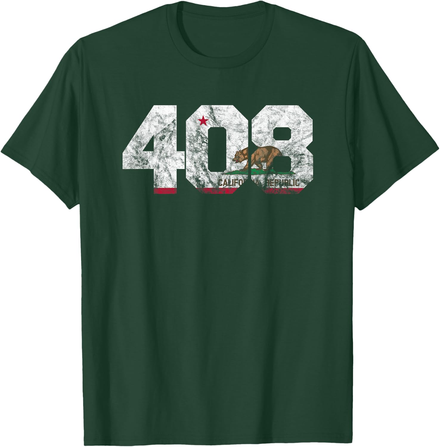 Area Code 408 shirt - San Jose California T-Shirt - T-Shirt | Forest