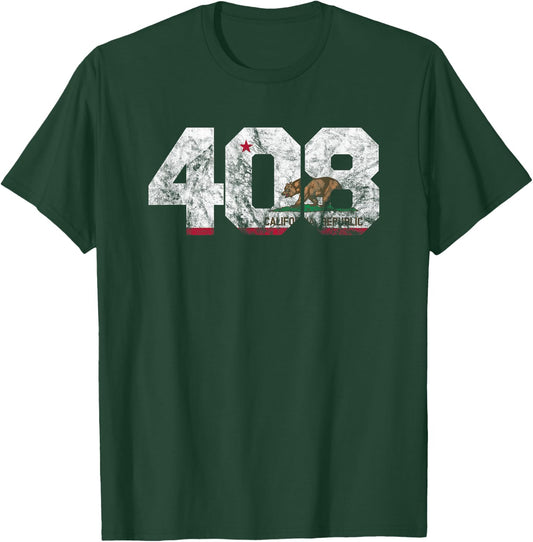 Area Code 408 shirt - San Jose California T-Shirt - T-Shirt | Forest