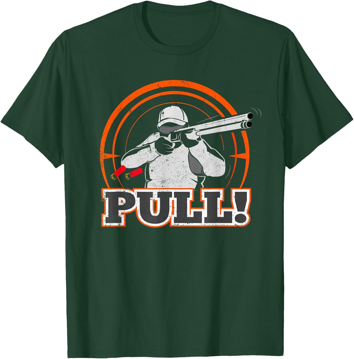 Pull Clay Skeet Shooting T Shirt Trap Shotgun Target Gift T-Shirt - T-Shirt | Forest