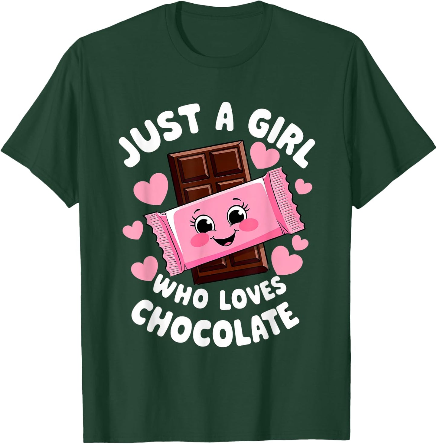 Just a Girl Who Loves Chocolate Cute Humor T-Shirt - T-Shirt | Forest