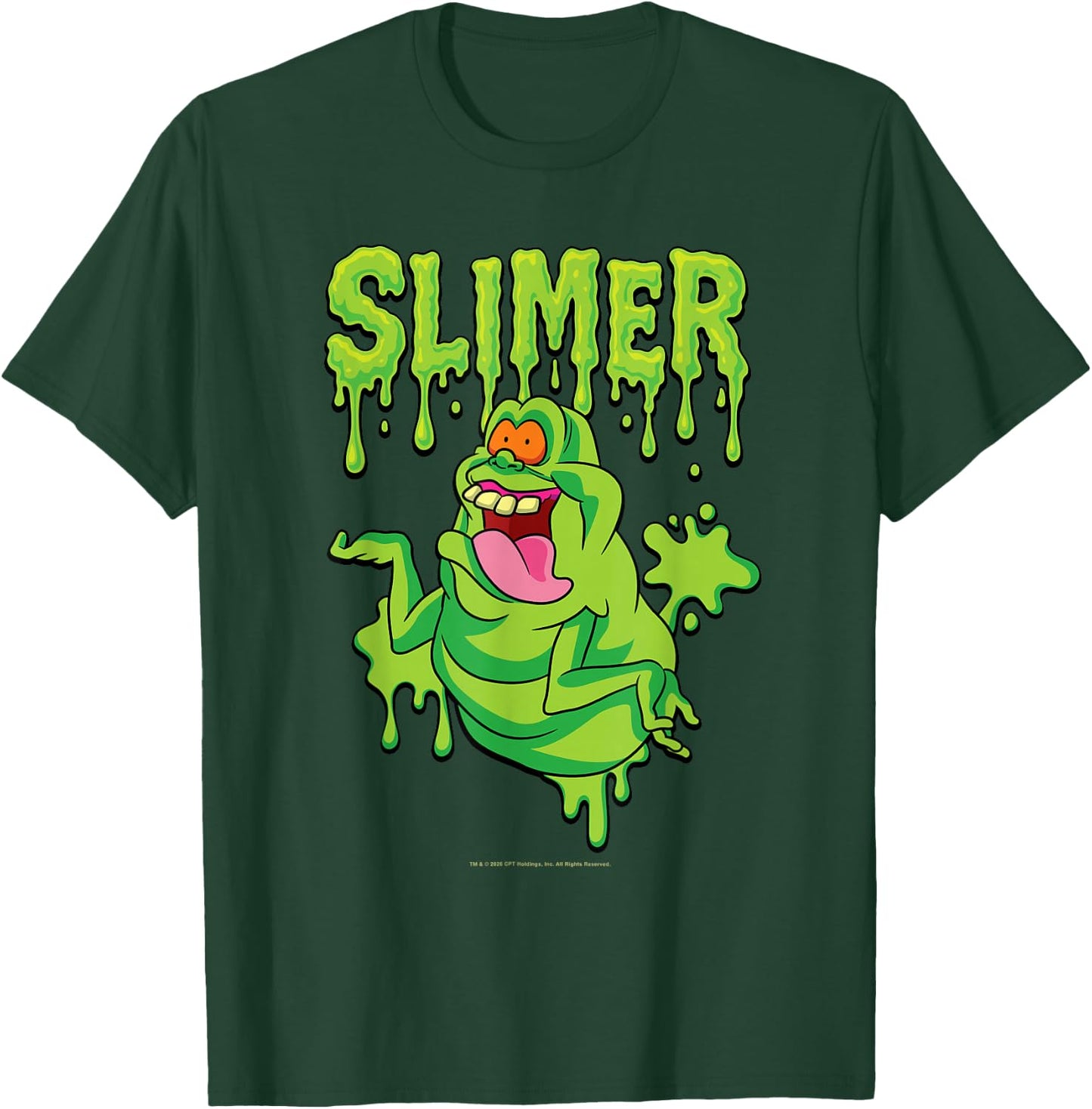 The Real Ghostbusters Ecto Green Slimer Retro 80's Cartoon T-Shirt - T-Shirt | Forest
