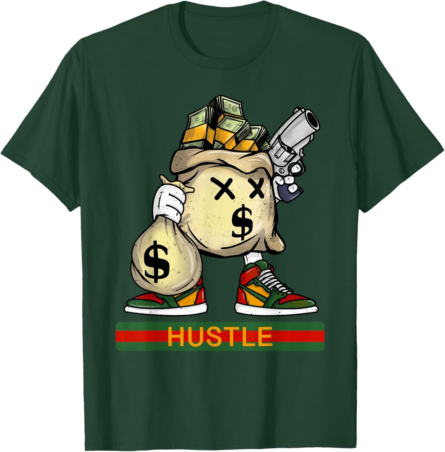 Money Stacks Hustle Wall Street Hip Hop Rap Lover Gift T-Shirt - T-Shirt | Forest
