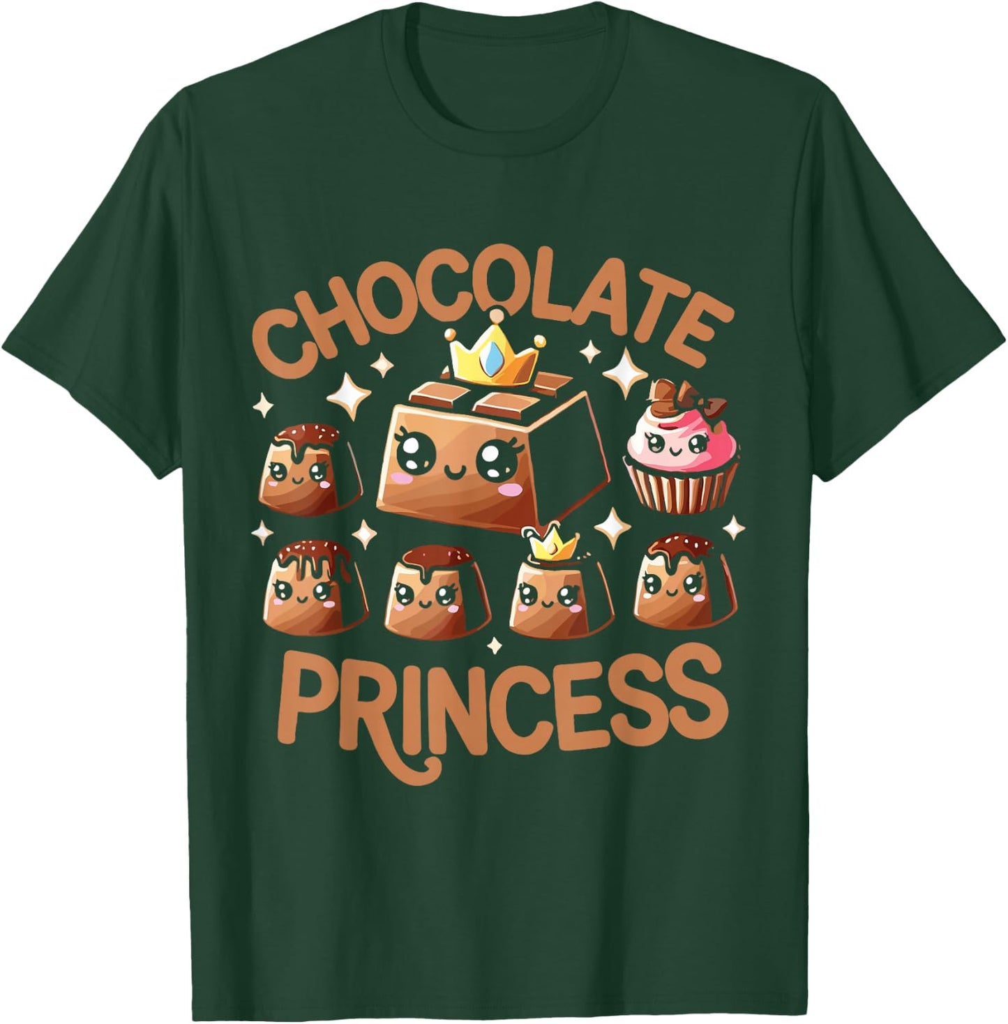 Chocolate T Shirt - Women's Chocolate Princess - Black - Small - Short Sleeve - - Modern - Chocolate-themed Design - -Kids T-Shirt - T-Shirt | Forest