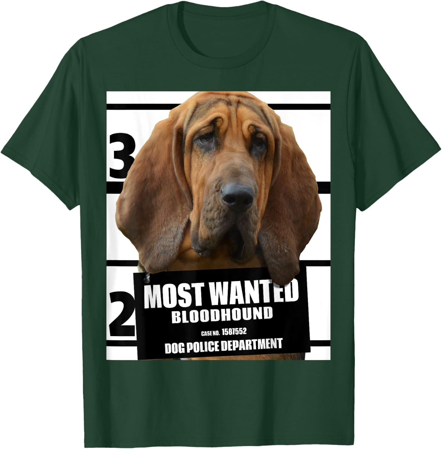 Most Wanted Bloodhound B - Blood Hound Dog T-Shirt - T-Shirt | Forest