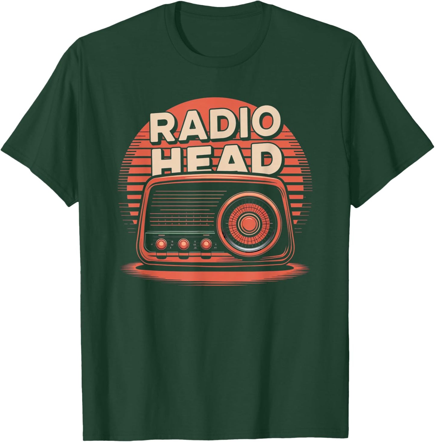 Retro Vintage Radio Head T-Shirt - T-Shirt | Forest