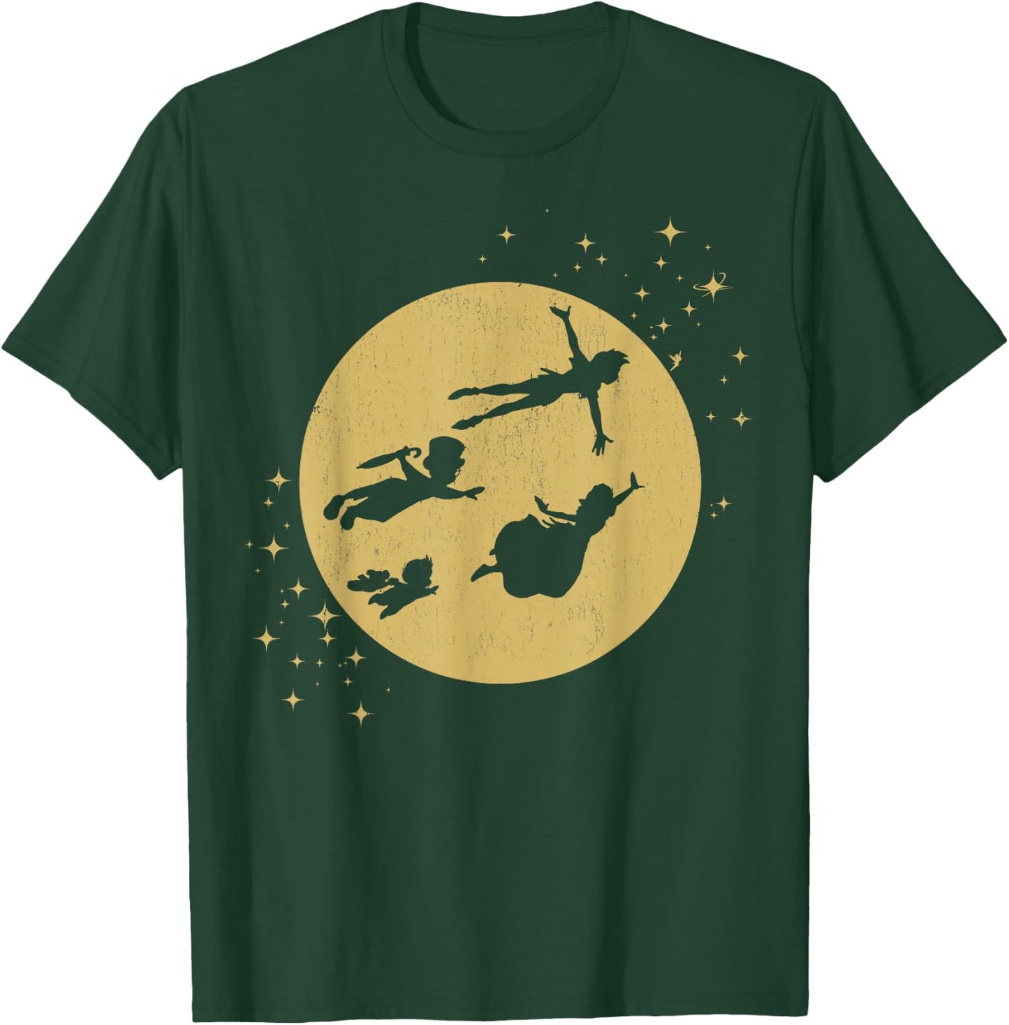 Disney Peter Pan Darling Kids Flying Moon Silhouette T-Shirt - T-Shirt | Forest