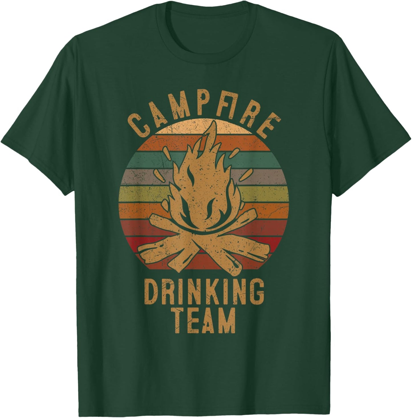 Campfire Drinking Team Camping Lovers Gifts Camper T-Shirt - T-Shirt | Forest