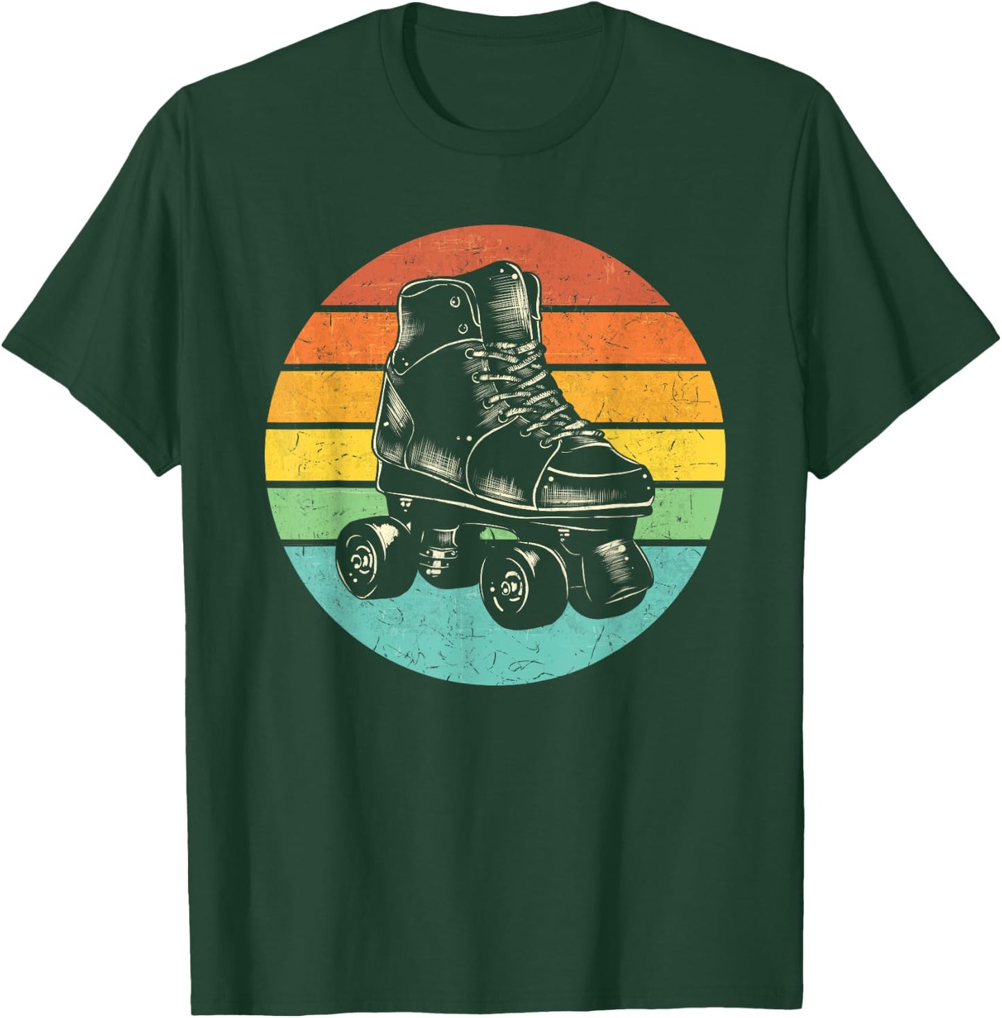 Roller Skate Vintage Style 70s and 80s Skating T-Shirt - T-Shirt | Forest
