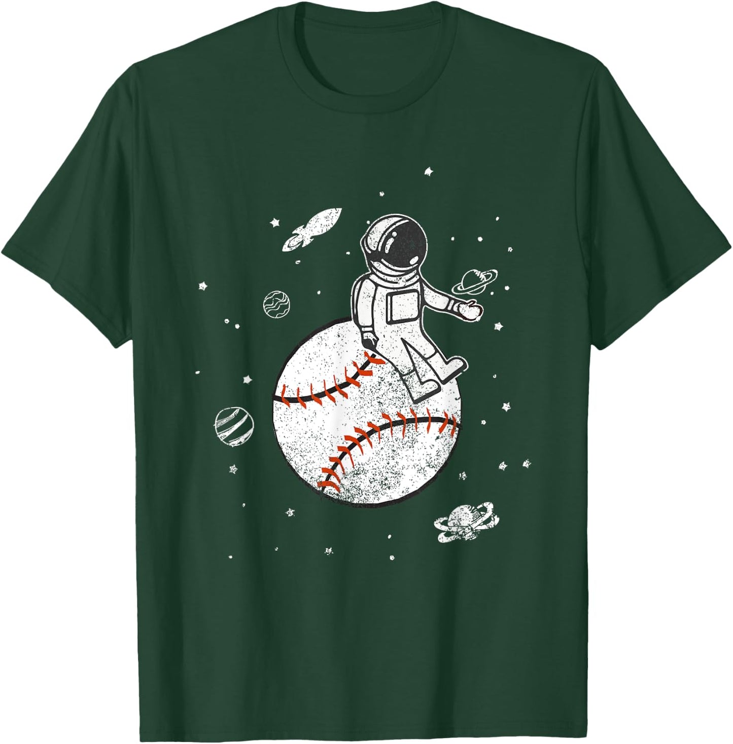 My Game Is Out Of This World! Baseball Spaceman T-Shirt - T-Shirt | Forest