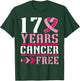 17 Years Breast Cancer Free Warrior Fighting Survivor Winner T-Shirt - T-Shirt | Forest