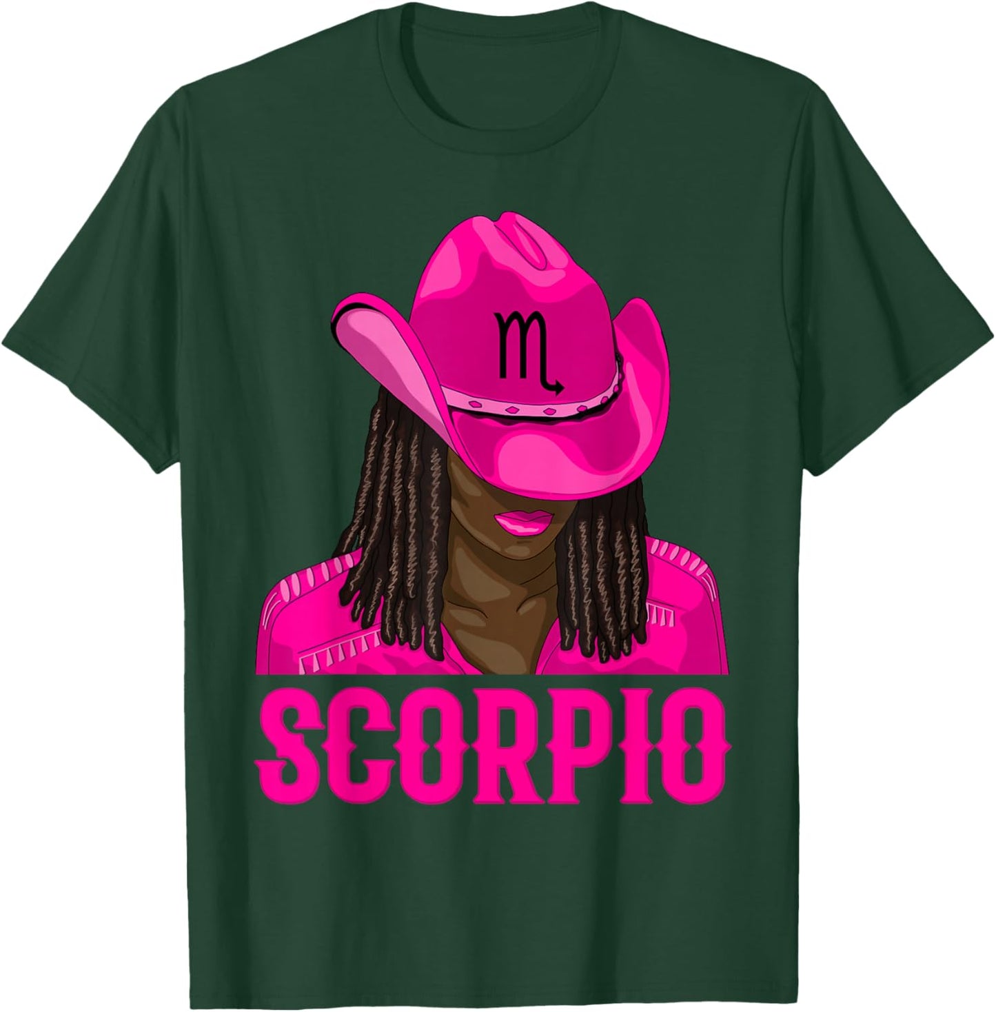 Scorpio Western Cowgirl African American Black Women T-Shirt - T-Shirt | Forest