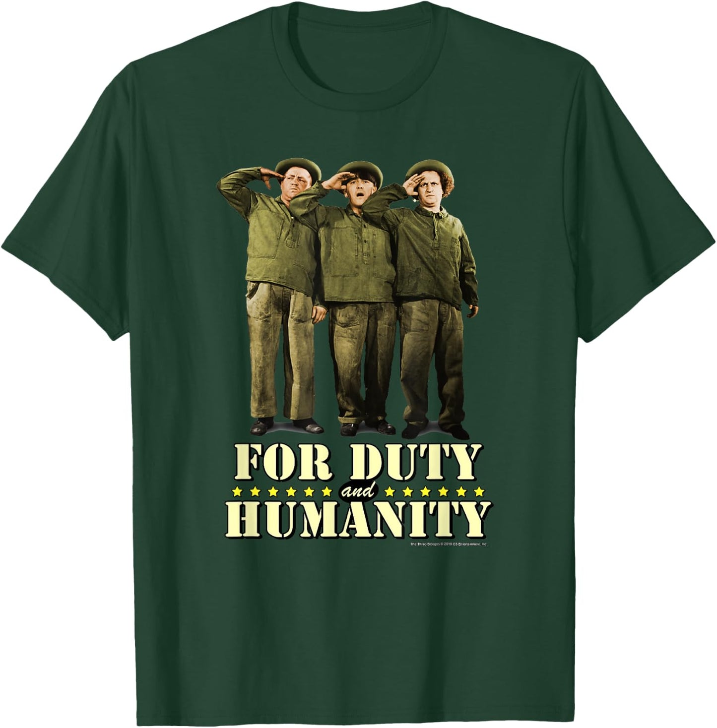 TTS- The Three Stooges For Duty And Humanity T-Shirt - T-Shirt | Forest