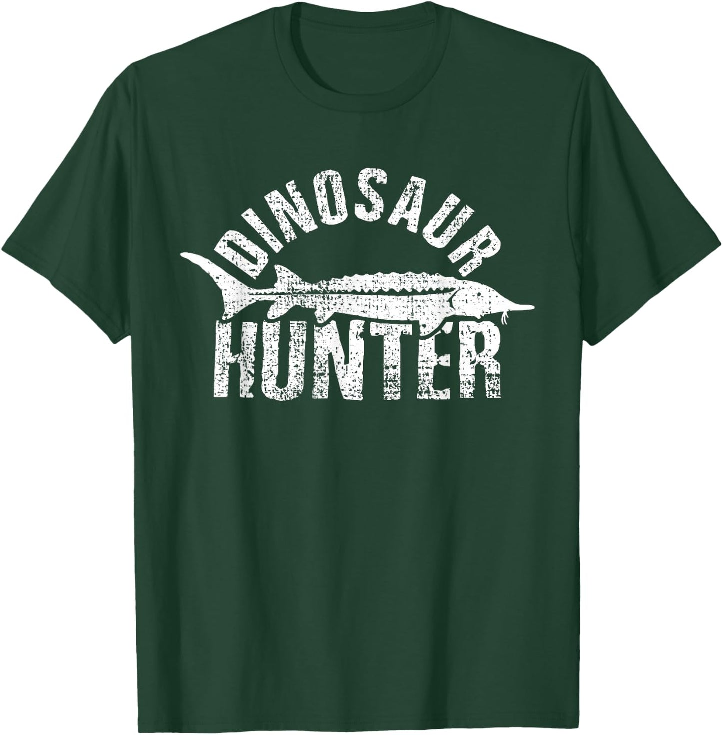 Sturgeon Fishing Angler Dinosaurs Gift T-Shirt - T-Shirt | Forest