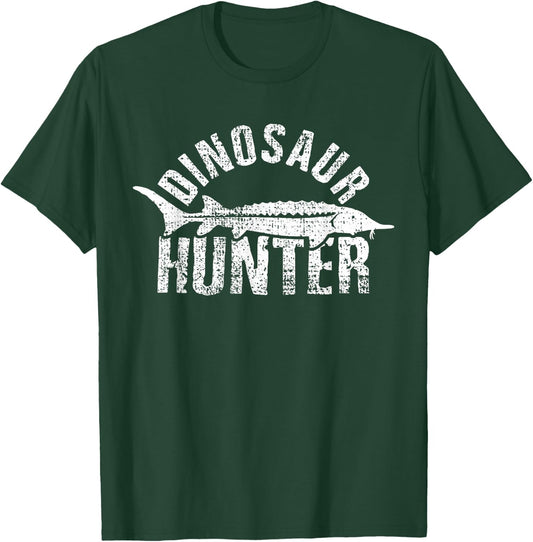Sturgeon Fishing Angler Dinosaurs Gift T-Shirt - T-Shirt | Forest
