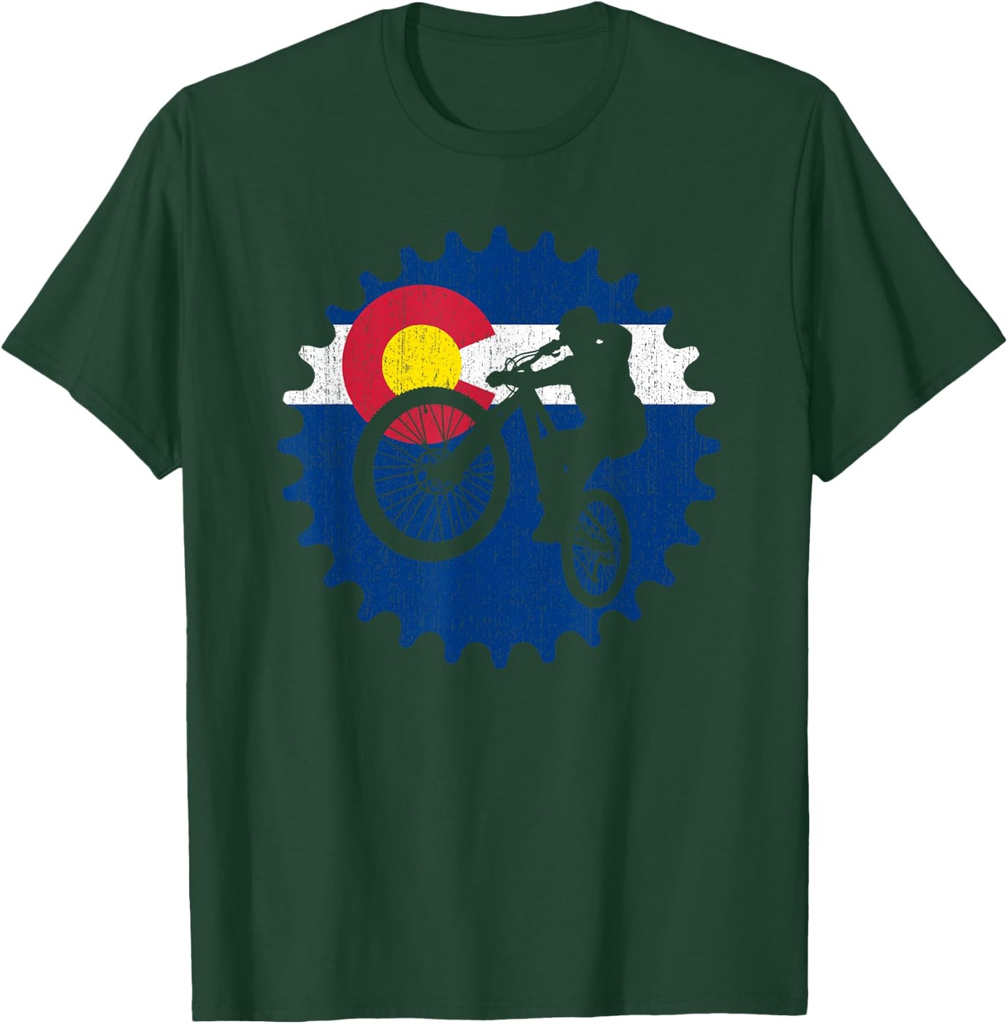 Mountain Bike Colorado Biking MTB T-Shirt - T-Shirt | Forest