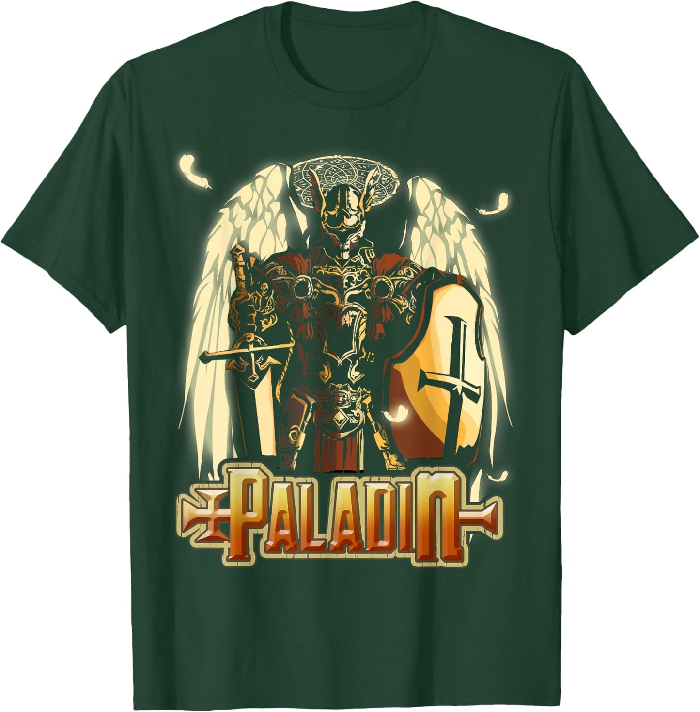 Paladin Fantasy D20 Roleplaying Tabletop RPG Gamer Graphic T-Shirt - T-Shirt | Forest