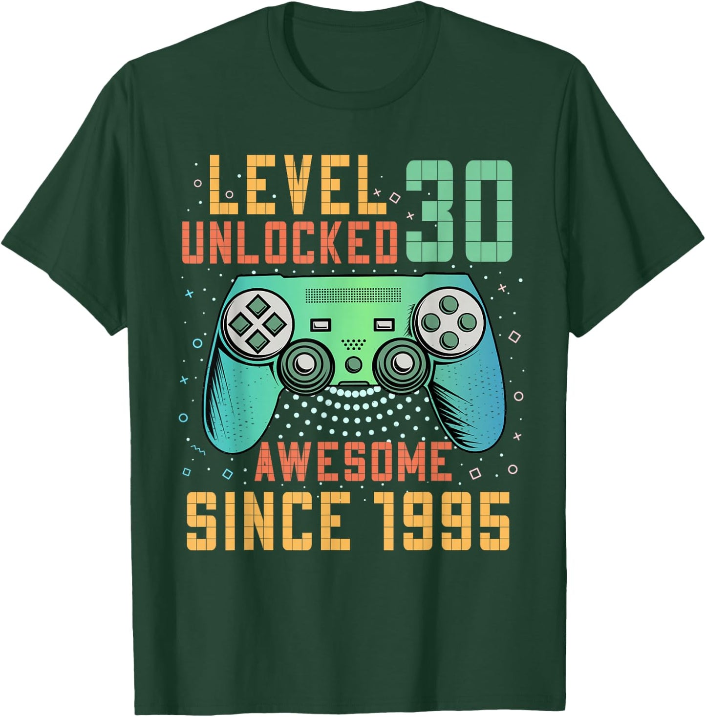 Level 30 Unlocked 30th Birthday 30 Year Old Man Gifts Gaming T-Shirt - T-Shirt | Forest