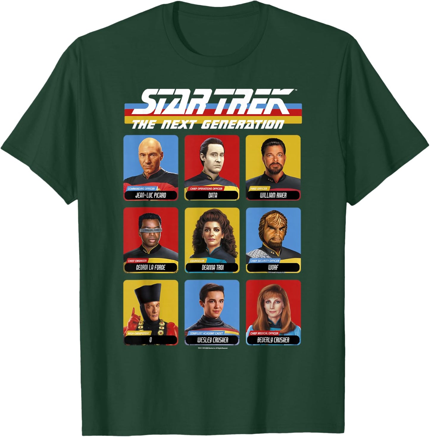 Star Trek Next Generation 9 Cast Members T-Shirt - T-Shirt | Forest