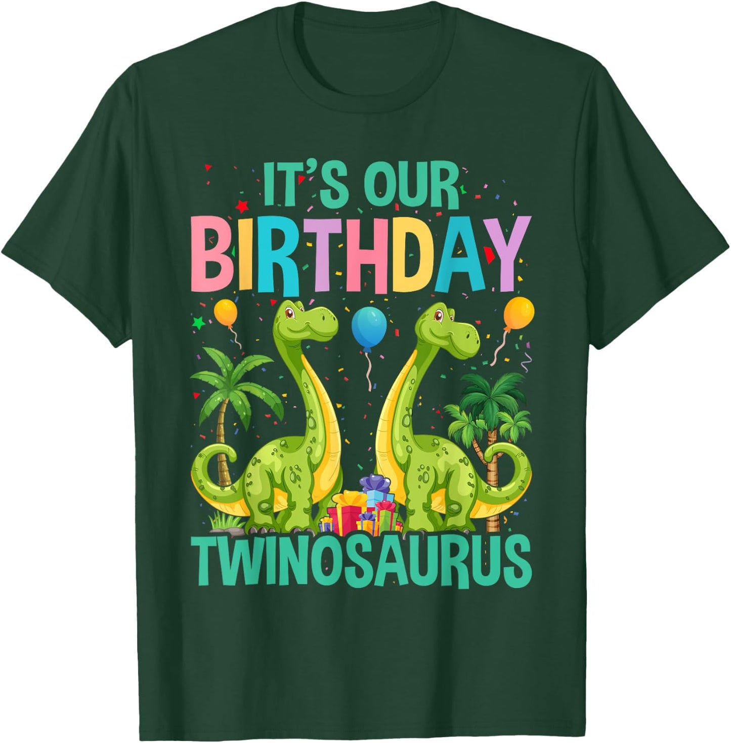 Kids Funny Twin Sisters Birthday Toddler 1st 2nd 3rd 4th 5th T-Shirt - T-Shirt | Forest