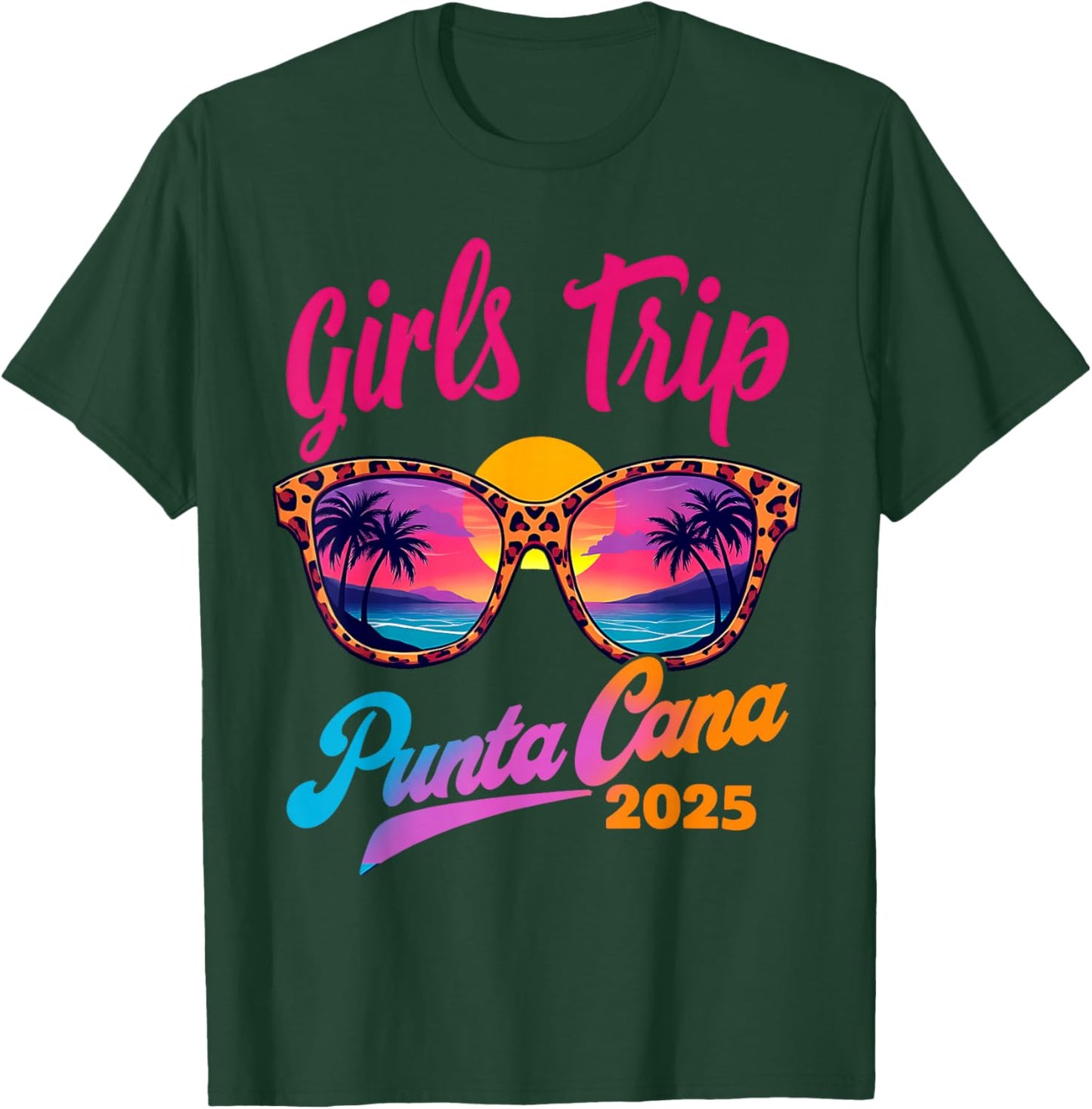 Girls Trip Punta Cana 2025 Matching Summer Vacation Women T-Shirt - T-Shirt | Forest