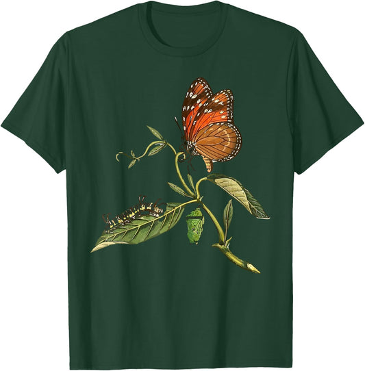 Monarch Butterfly Life Cycle Butterfly Shirt T-Shirt - T-Shirt | Forest