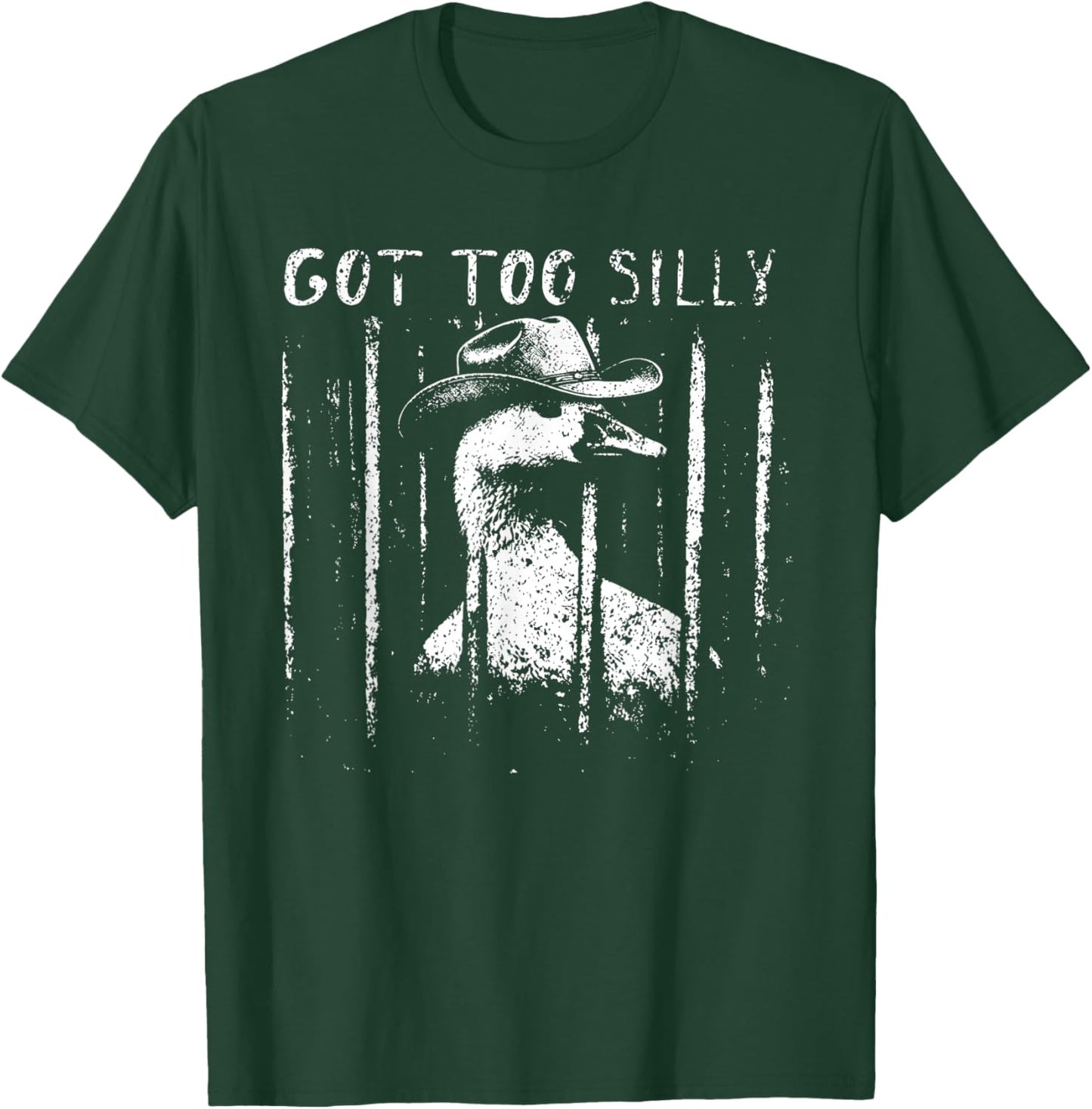 Got Too Silly Goose Meme Funny Goose Jailbird Prison T-Shirt - T-Shirt | Forest