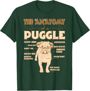 The Anatomy Of Puggle Pet Lovers Gift T-Shirt - T-Shirt | Forest