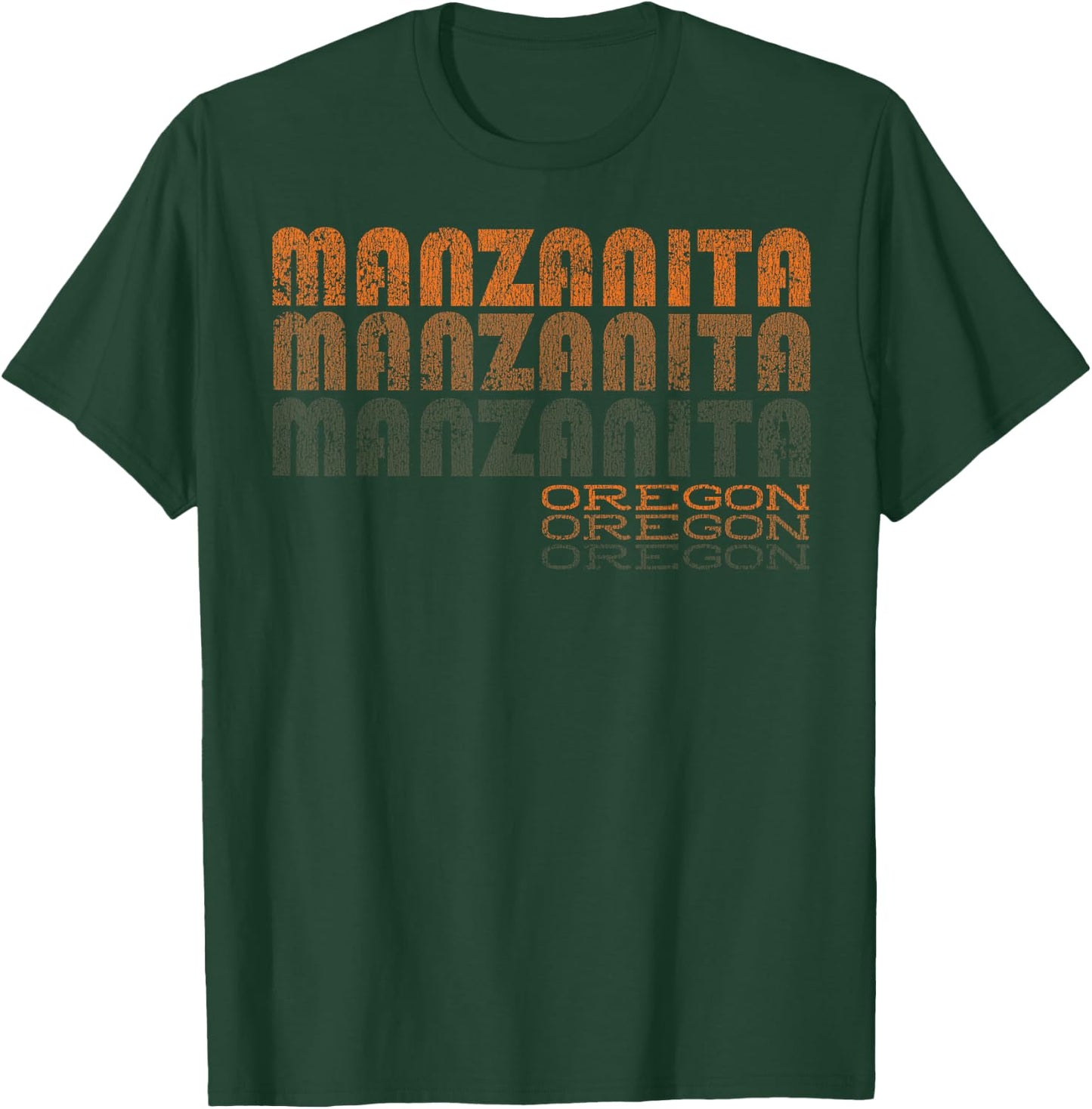 Retro Manzanita Oregon T-Shirt - T-Shirt | Forest