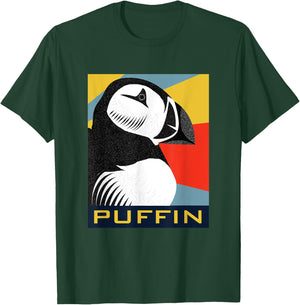 Vintage Retro Silhouette Puffin T-Shirt - T-Shirt | Forest
