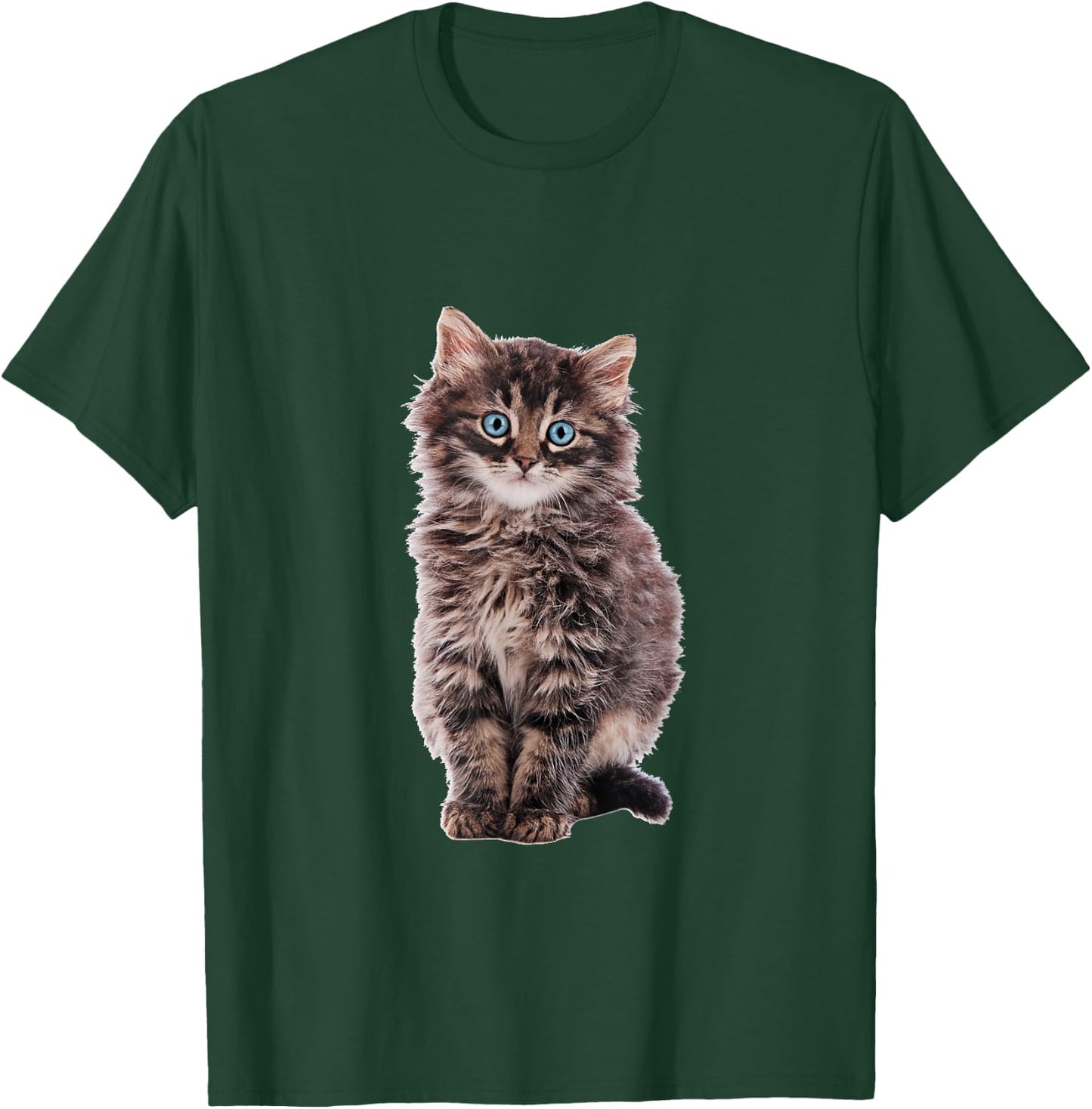 Adorable fluffy Maine Coon brown tabby kitten T-Shirt - T-Shirt | Forest