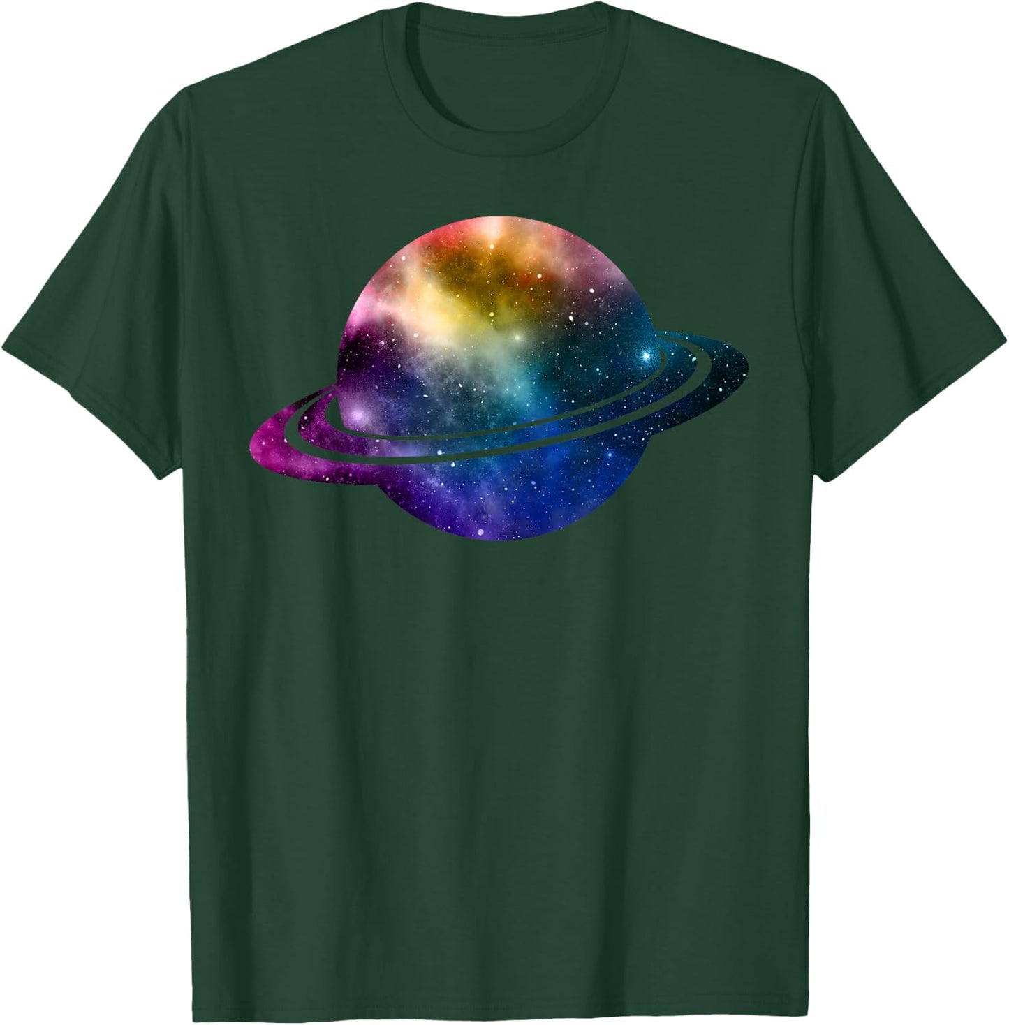 Planet Science, Colorful Saturn Design T-Shirt - T-Shirt | Forest