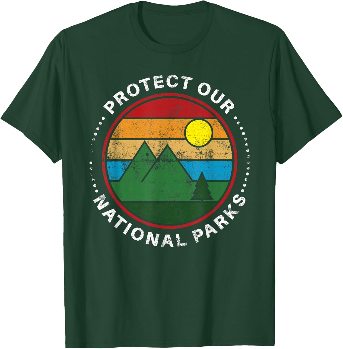 YeoYs National Parks Gifts - Protect Our National Parks - Nature Lover Black Short Sleeve - Small - - Modern Letter Print - Hiking, Outdoor - All Seasons T-Shirt - T-Shirt | Forest