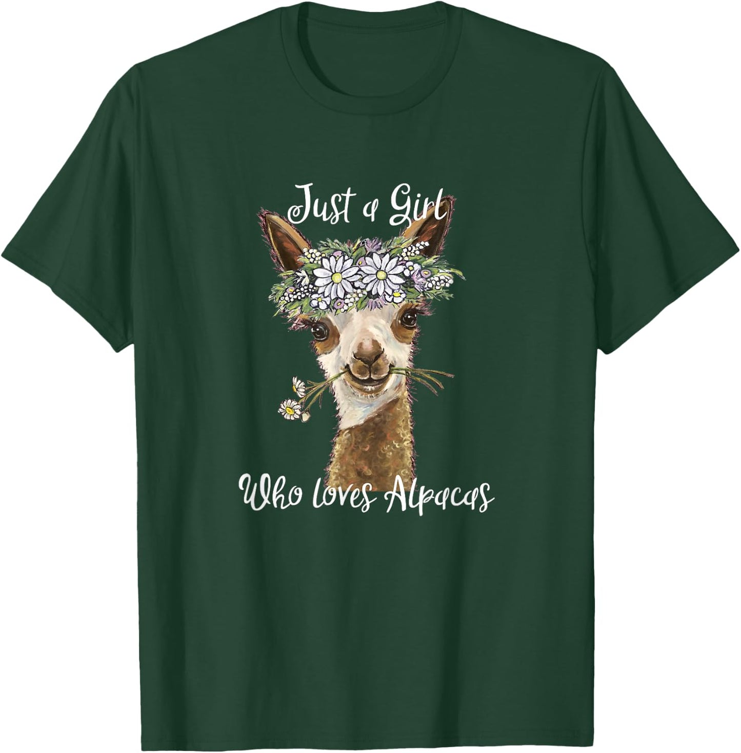 Just a Girl Who Love Alpacas T-Shirt - T-Shirt | Forest