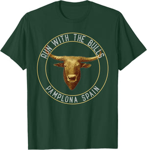 Run With The Bulls Pamplona T Shirt Spain Adventurers T-Shirt - T-Shirt | Forest