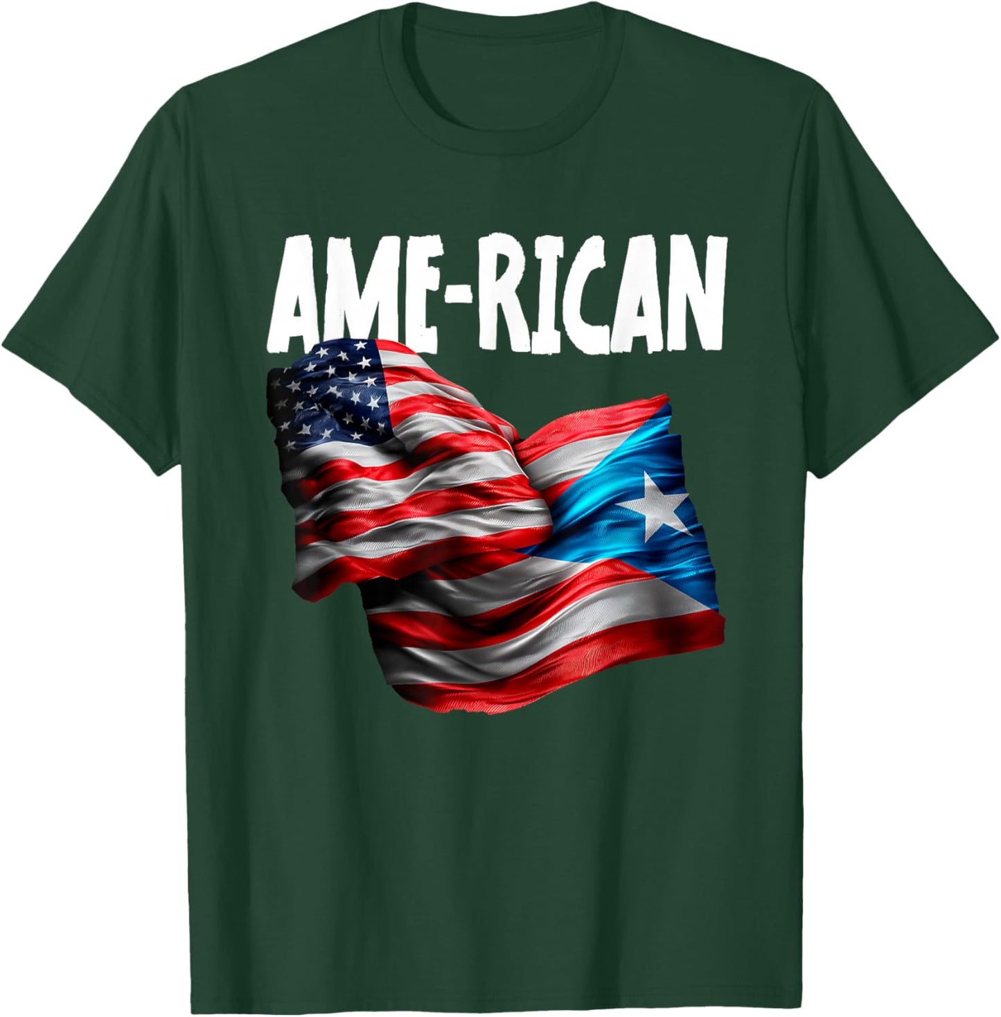 Puerto Rico Hispanic Pride Design T-Shirt - T-Shirt | Forest