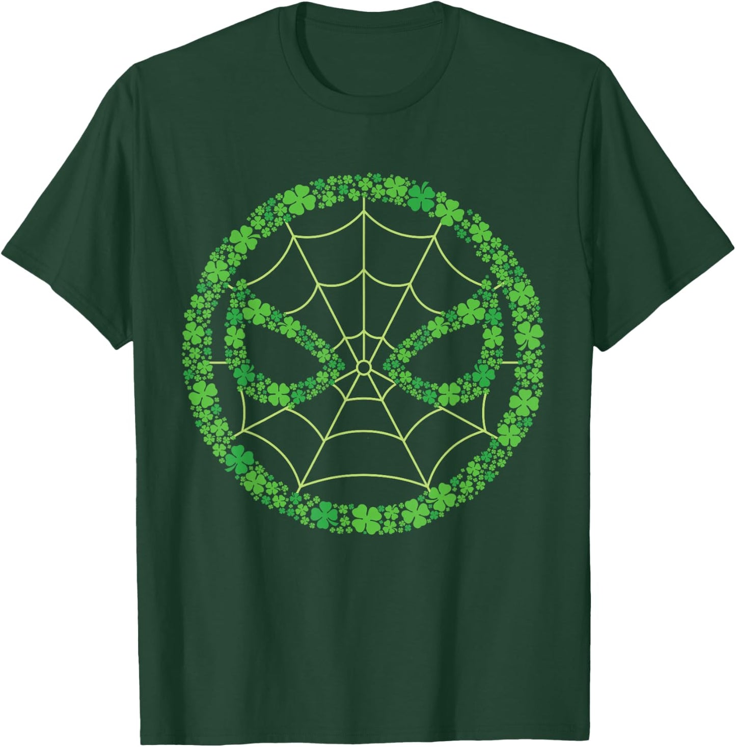 NEW Marvel Spider-Man St. Patrick's Day Green Clover Logo T-Shirt - T-Shirt | Forest