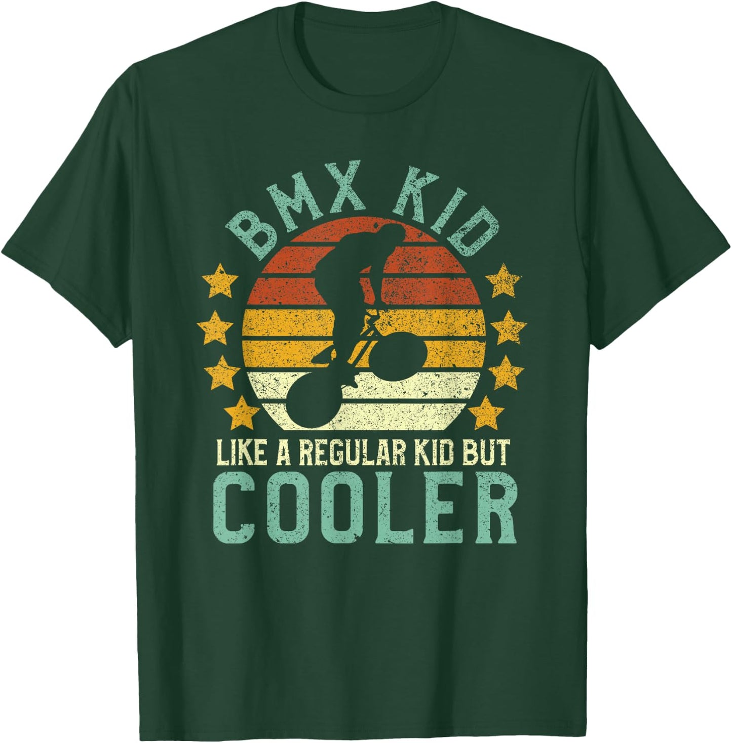 BMX Kid | Funny BMX Trick Freestyle Bike Rider Gift T-Shirt - T-Shirt | Forest
