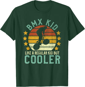 BMX Kid | Funny BMX Trick Freestyle Bike Rider Gift T-Shirt - T-Shirt | Forest