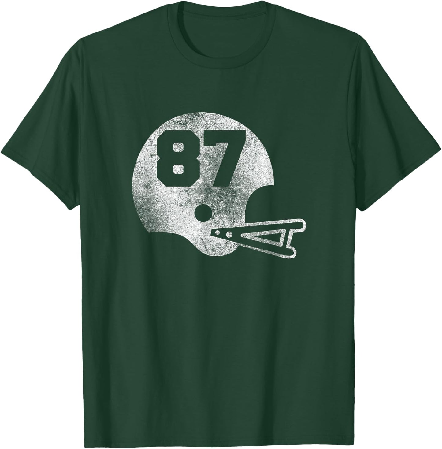 Vintage Football Jersey Number 87 Player Number T-Shirt - T-Shirt | Forest